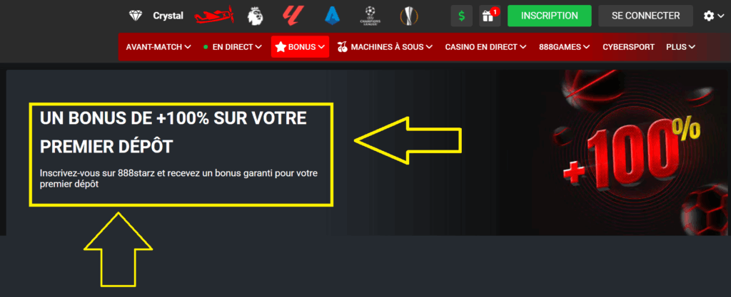 888starz bonus d’inscription