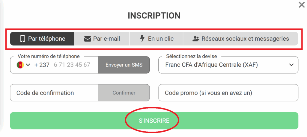 888starz inscription : Création d’un compte